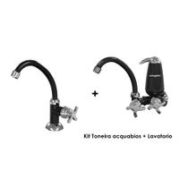 KIT Filtro Torneira cozinha Bica Móvel + Torneira Lavatório Banheiro Bica móvel