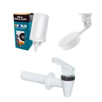 Kit Filtro Vela Tripla Ação + Boia + Torneira Branca Cromada