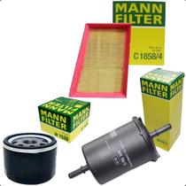 Kit Filtros Ar Combustivel Oleo Mann Filter Para Renault Clio Kangoo Sandero Logan Megane 1.6 16v
