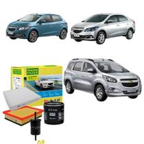 Kit filtros ar - oleo - combustivel - cabine gm onix - prisma - spin