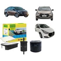 Kit filtros ar - oleo - combustivel - cabine hyundai hb20 1.6 16v 2012 a 2019 Kit filtros ar - oleo - combustivel - cabine hyundai hb20 1.6 16v 2012 a 2019