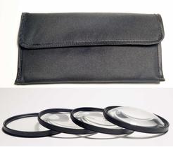 Kit filtros Close-Up 1 2 4 e 10 de 52mm para foto macro