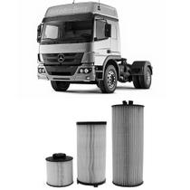 Kit Filtros Combustível Separador Óleo Atego 1729 6 Cil.