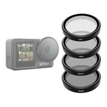 Kit Filtros CPL e ND8/16/32 para DJI Osmo Action 3 e 4 - Telesin