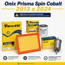 Kit Filtros Gm Onix Prisma Spin Cobalt Ar Oleo Combustivel 2013 a 2024 Tecfil Original Kit Filtros Gm Onix Prisma Spin Cobalt Ar Oleo Combustivel 2013 a 2024 Tecfil Original