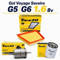Kit Filtros Gol Voyage Saveiro G5 G6 1.6 Oleo Combustivel Ar Tecfil Original Kit Filtros Gol Voyage Saveiro G5 G6 1.6 Oleo Combustivel Ar Tecfil Original
