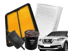 Kit Filtros Kicks 1.6 16v 2016 2017 2018 2019 2020 2021 WEGA