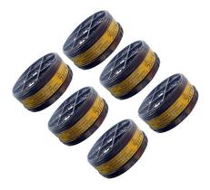 Kit Filtros Químico Vapor Orgânico E Gás Ácido Mastt Com 6 Kit Filtros Químico Vapor Orgânico E Gás Ácido Mastt Com 6