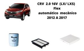 Kit filtros revisão honda crv 2.0 16v lx / lxs 2012 a 2017
