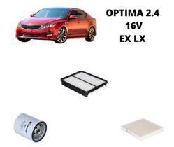 Kit filtros revisão kia optima 2.4 16v 2012 à 2015