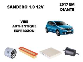KIT FILTROS REVISÃO SANDERO 1.0 12V 3cil 2017 EM DIANTE