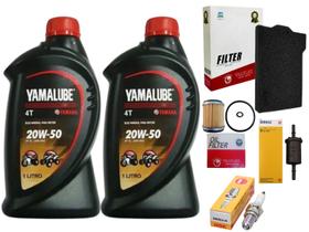 Kit Filtros, Vela, Óleo Yamalube Fazer 250 Até 2015 Blueflex