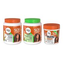 Kit Finalização + Hidratação SOS Cachos Óleo de Coco