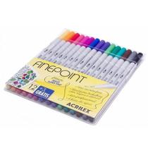 Kit Finepoint 0,4mm Ultrafine 12+3 Cores - Acrilex