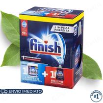 Kit Finish Detergente em Pó 450g e Secante 250ml para Lava Louças Original Limpeza e Secagem CX