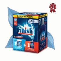 Kit Finish Detergente em Pó 450g e Secante 250ml para Lava Louças Original Limpeza e Secagem CX