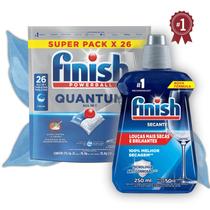 Kit Finish Detergente em Tablete 10/13/26/30tabs e Secante 250ml para Lava Louças Original Limpeza Kit Finish Detergente em Tablete 10/13/26/30tabs e Secante 250ml para Lava Louças Original Limpeza