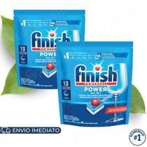 Kit Finish Detergente em Tablete para Lava Louças 13tabs Original Limpeza Profunda e Ação Poderosa