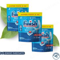 Kit Finish Detergente em Tablete para Lava Louças 30tabs Original Limpeza Profunda e Ação Poderosa