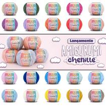 Kit Fio Amigurumi Chenille Círculo - 33 Cores