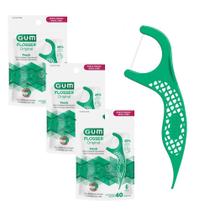 Kit Fio Dental com Haste Flosser Gum Forquilha Verde Sabor Menta 120 Unidades Kit Fio Dental com Haste Flosser Gum Forquilha Verde Sabor Menta 120 Unidades