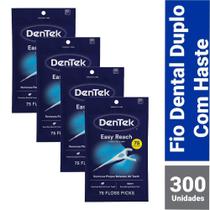 Kit Fio Dental DenTek Floss Picks Complete Clean Easy Reach com 300 unidades Kit Fio Dental DenTek Floss Picks Complete Clean Easy Reach com 300 unidades