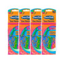 Kit Fio Dental Kids Dentek Fun Flossers 160 unidades
