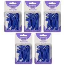 Kit Fio Dental Powerdent Floss Picks 2 em 1 Com 5 x 20 Undes