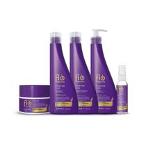 Kit Fio Restore Liso Intenso - Shampoo, Condicionador, Máscara, Leave-in e Sérum. Kit Fio Restore Liso Intenso - Shampoo, Condicionador, Máscara, Leave-in e Sérum.