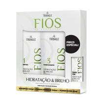 Kit Fios Hidratação e Brilho 1045ml - Triskle - Shampoo, Condicionador e Power Dose Kit Fios Hidratação e Brilho 1045ml - Triskle - Shampoo, Condicionador e Power Dose