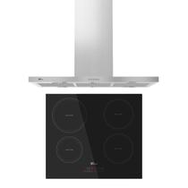 Kit Fischer: Coifa Ilha 90 cm e Cooktop de Indução 4 Bocas Touch Scren Voltagem:220 Kit Fischer: Coifa Ilha 90 cm e Cooktop de Indução 4 Bocas Touch Scren Voltagem:220