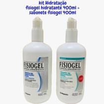 kit fisiogel hidratante 400ml + fisiogel sabonete 400ml