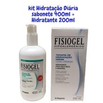 kit fisiogel: sabonete fisiogel 400ml e hidratante fisiogel 200ml