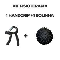 KIT Fisioterapia 2 PEÇAS - Hand Grip C/ Mola Ajustável + Bolinha Com Cravo Anti-stress Relaxante