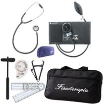 Kit Fisioterapia Completo Bic Com Esfigmo Esteto Goniometro e adipometro COR:PRETO Kit Fisioterapia Completo Bic Com Esfigmo Esteto Goniometro e adipometro COR:PRETO