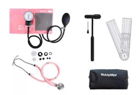 Kit Fisioterapia Esfigmo Esteto Martelo Buck Goniômetro Case