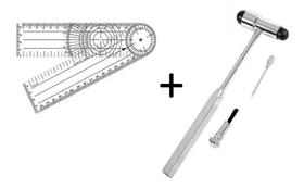 Kit Fisioterapia Goniômetro Grande Com Martelo De Buck Kit Fisioterapia Goniômetro Grande Com Martelo De Buck