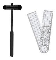 Kit Fisioterapia Goniômetro Grande E Martelo De Buck