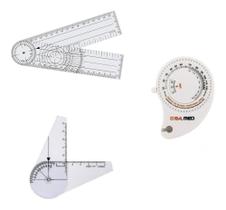 Kit Fisioterapia Goniômetro Grande E Pequeno + Trena