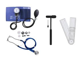 Kit Fisioterapia Goniometro Martelo Buck Esfigmo Esteto