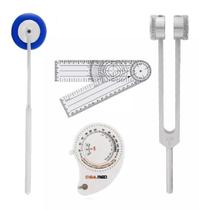 Kit Fisioterapia Martelo Babinski Goniometro Diapasão Trena