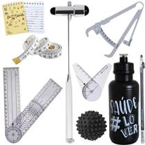 Kit Fisioterapia Martelo Goniômetro Grande Pequeno Fita Imc
