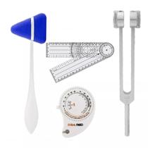 Kit Fisioterapia Martelo Taylor Goniometro Diapasão Trena Kit Fisioterapia Martelo Taylor Goniometro Diapasão Trena