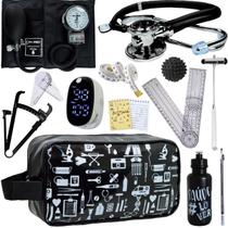 Kit Fisioterapia Necessaire Estampada Goniometro Martelo Buck Fita Imc Oxímetro