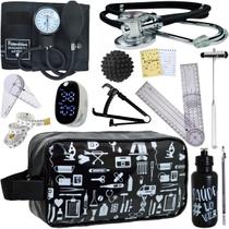 Kit Fisioterapia Necessaire Estampada Goniometro Martelo Buck Fita Imc Oxímetro