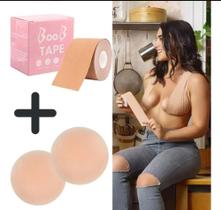 Kit Fit Adesiva Segura Levanta Peito + Protetor Mamilo - Boob Tape