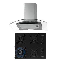 Kit Fit Line Fischer: Coifa 60 cm e Cooktop 4B Tripla Chama Kit Fit Line Fischer: Coifa 60 cm e Cooktop 4B Tripla Chama