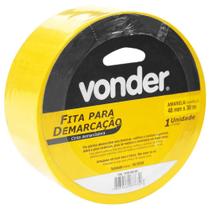 Kit Fita Adesiva de Demarcação de Solo 4,8cm x 30m Amarelo 10.65.504.301 2 Unidades - VONDER