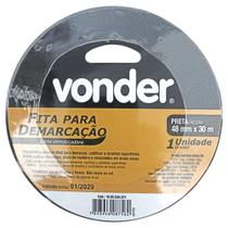 Kit Fita Adesiva Demarcação de Solo 4.8 cm x 30 m Preto 10.65.504.371 - VONDER