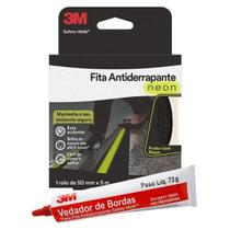 Kit Fita Antiderrapante Safety WALK Neon 50MM X 5M + Vedador de Bordas 3M